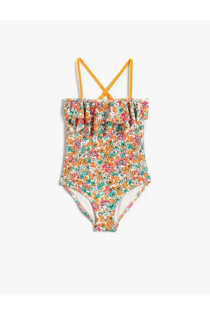 Koton Swimsuit Floral Printed Ruffled