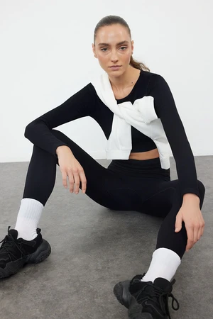 Trendyol Black Seamless Knitted Sports Top-Top Set