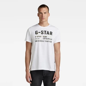 G-STAR T-shirt - Stencil originals r t white