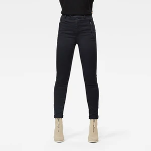 G-STAR Nohavice - Weld high slim chino wmn tmavomodré