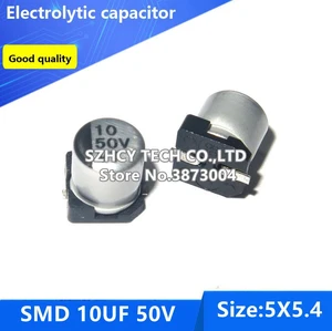 100pcs SMD 10UF 50V 5*5.4 Electrolytic capacitor