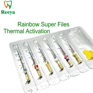 Dental Thermal Activation Rainbow Super Files Rotary Accessories Endodontic For Root Canal Therapy Cleaning Dentist Instrument