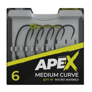 RidgeMonkey háček Ape-X Medium Curve Barbed Velikost 4