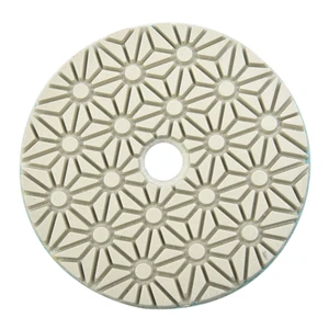 3PCS 4 Inch 100mm Dry/wet Diamond 3 Step Polishing Pads Granite Polishing Tool Diamond Abrasive Disc Refurbished Grinding Pad