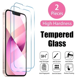 2 Pieces Protective Glass for iPhone 14 Pro Max Screen Protector Full Cover Glass for iPhone 13 Pro Max 12 13 Mini Transparent