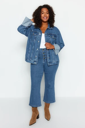 Trendyol Curve Blue Denim Jacket