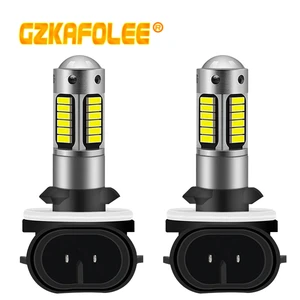 2PCS White H27 Led 881 H27/880 H3 Led Fog Lights H1 H27/881 1400LM Yellow Car Automobiles Parts Accessories