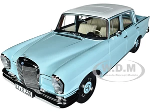 1965 Mercedes-Benz 220 S Light Blue with White Top 1/18 Diecast Model Car by Norev