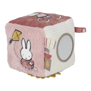 Little Dutch Soft Activity Cube Miffy Fluffy Pink aktivity hračka 1 ks