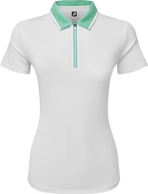 Footjoy Colour Block Lisle White/Mint S Polo košile