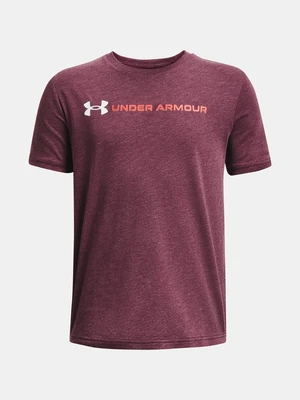 Under Armour UA B Logo Wordmark SS Triko dětské Červená