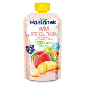 HAMÁNEK Banán, broskev, jablko 6m+ 100 g