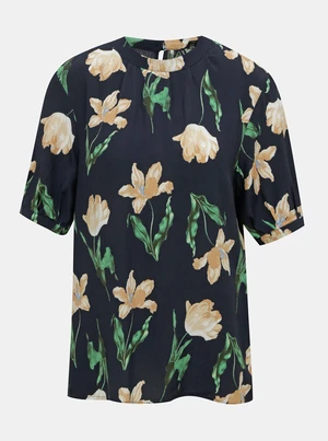 Dark blue flowered blouse VERO MODA Betty