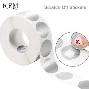 50/300Pcs roll Heart Shaped Coating Stickers Labels Sticker For Party Game Scratch Off Sticker For Secret Code