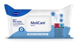 MoliCare Skin 3in1 vlhčené obrúsky s harmančekovým extraktom