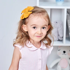 5pcs/lot Lovely Handmade Bowknot Princess Hair Clips Solid Color Baby Girls Bangs Hairpins Fashion Bows Headwear Birthday Gifts