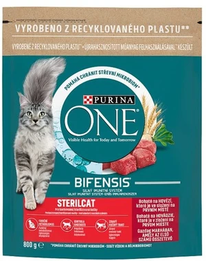 Purina ONE 800g Sterilcat s hovädzím a pšenicou