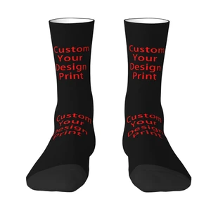 Kawaii Printing Custom Your Design Socks for Women Men Stretchy Summer Autumn Winter Customized Logo Printed Crew Socks