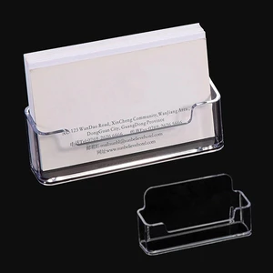 Acrylic Transparent Desktop Business Card Holder Place Card Holder Shelf Box Plastic Holder Clear Game Playing Trading Storage