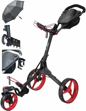 Big Max IQ² 360 Deluxe SET Phantom Black/Red Trolley manuale golf