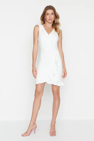 Trendyol Ecru Flounce Woven Dress