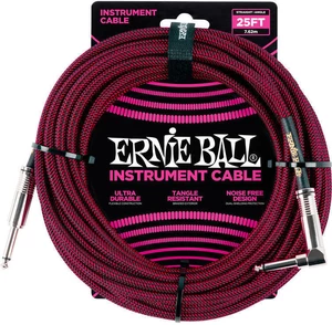 Ernie Ball P06062 Negru-Roșu 7,5 m Drept - Oblic