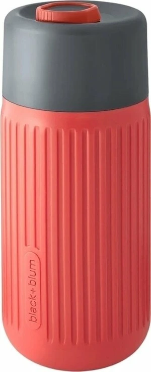 black+blum Glass Travel Cup Grey/Coral 340 ml Pohár