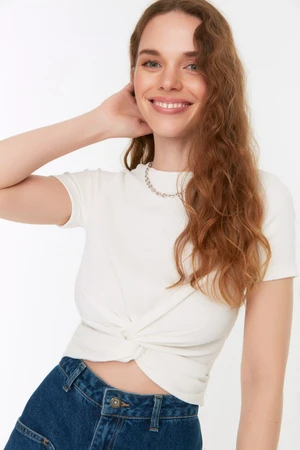 Női crop top Trendyol Anthracite