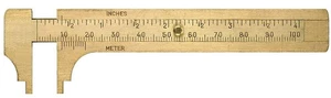 Kapesní posuvné měřítko - šuplera, rozsah 0-100 mm, mosaz