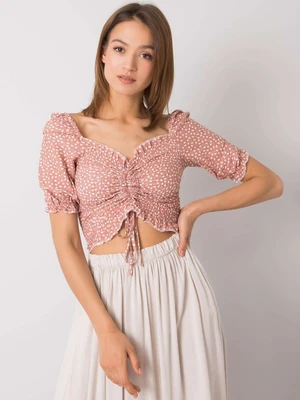 Dusty pink short blouse Anthea RUE PARIS