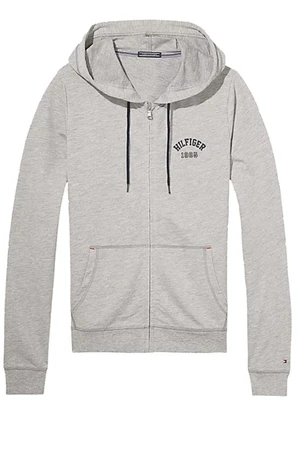 Tommy Hilfiger Sweatshirt - ZIP THRU HOODY grey