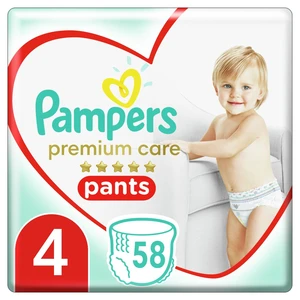 PAMPERS Premium Care Pants Plienkové nohavičky vel. 4, 9-15 kg, 58 ks