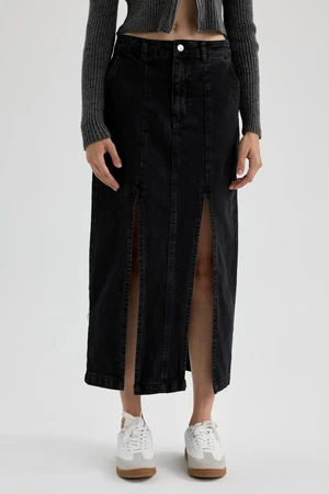 DEFACTO Slit Long Jean Skirt