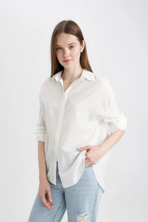 DEFACTO Oversize Fit Voile Long Sleeve Shirt