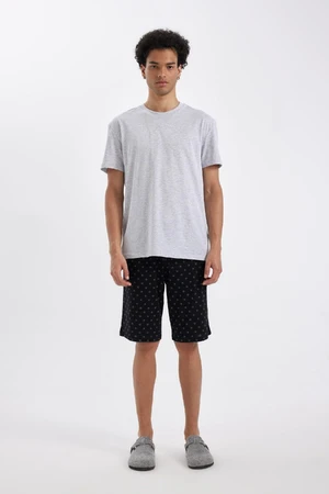 DEFACTO Regular Fit Short Sleeve Pajama Set with Shorts