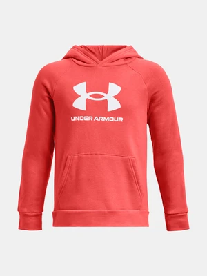 Under Armour UA Rival Fleece BL Hoodie Mikina dětská Červená