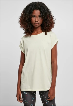 Women's T-shirt with extended shoulder light mint