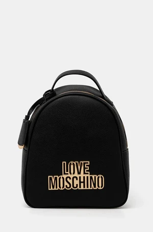 Ruksak Love Moschino dámsky, čierna farba, malý, s nášivkou, JC4338PP0L