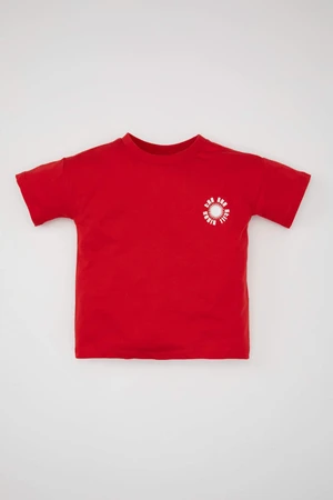 DEFACTO Baby Boy Crew Neck Printed Short Sleeve T-Shirt