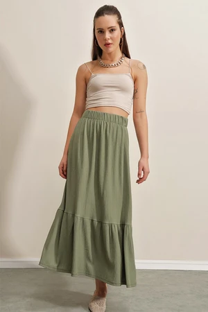 Bigdart 1886 Long Knitted Skirt - Khaki