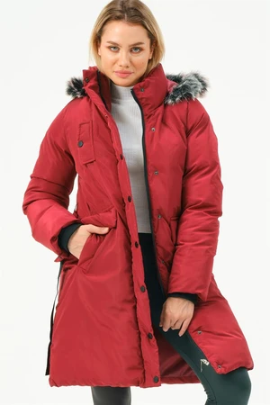 Z6774 DEWBERRY WOMEN'S COAT-BURGUNDY