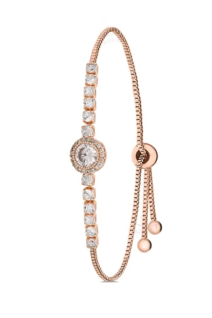 Polo Air Single Row Zircon Stone Elegant Waterway Bracelet Copper Color