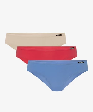 Women's panties Bikini ATLANTIC 3Pack - ecru, coral, blue