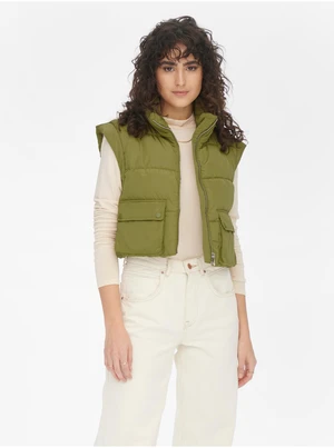 Green trimmed quilted vest JDY Marvin - Ladies