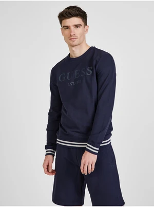 Dark blue mens sweatshirt Guess - Men