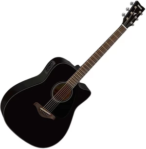 Yamaha FGX800C Black Guitare Dreadnought acoustique-électrique