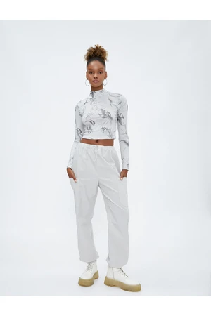 Koton Parachute Trousers with Pocket Detailed Elastic Stopper, Cotton.