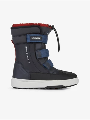 Dark Blue Geox Bunshee Boys' Ankle Snow Boots