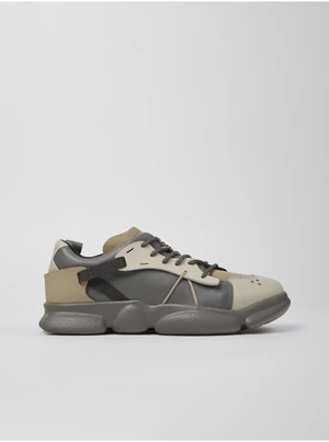 Women's grey sneakers with leather details Camper Twins - Women