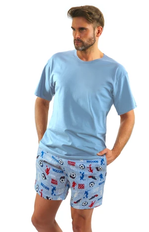 Sesto Senso Man's Men's Pyjamas 2242/09 /Football Pattern